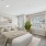 Modern neutral furniture in townhome bedrooms at The Harper Trout River